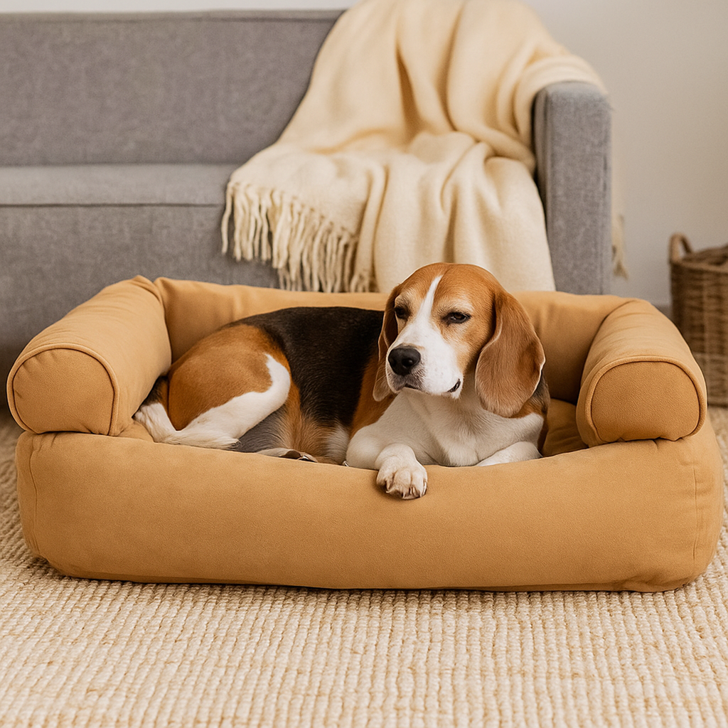 Supportive Dog Sofa – Soft Cushion Dog Bed with Supportive Filling