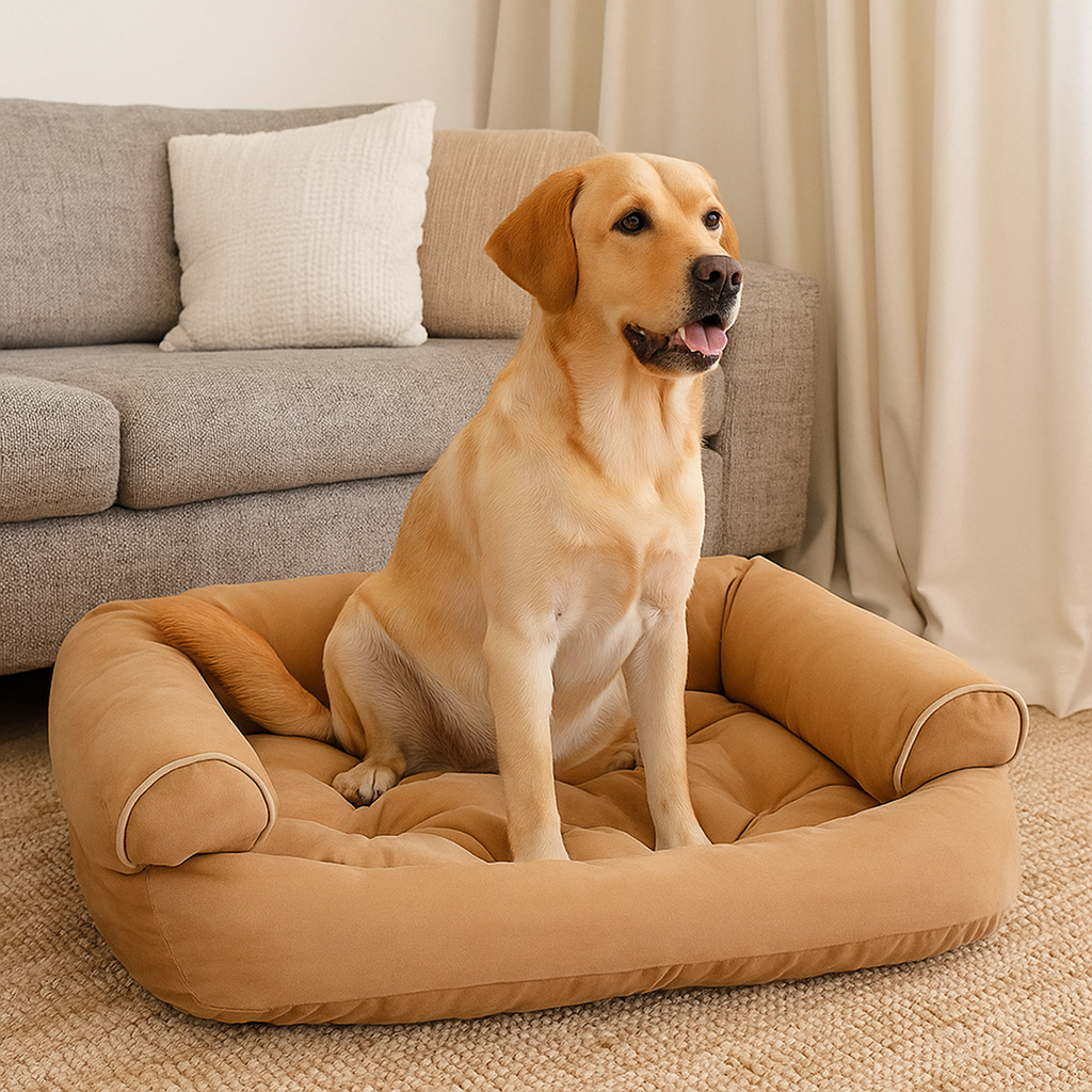 Supportive Dog Sofa – Soft Cushion Dog Bed with Supportive Filling