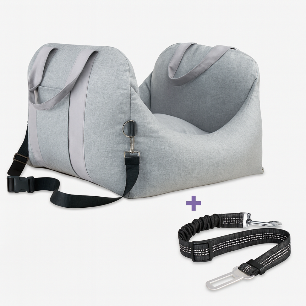 Soft Dog Car Bed – Secure Travel Seat for Pets