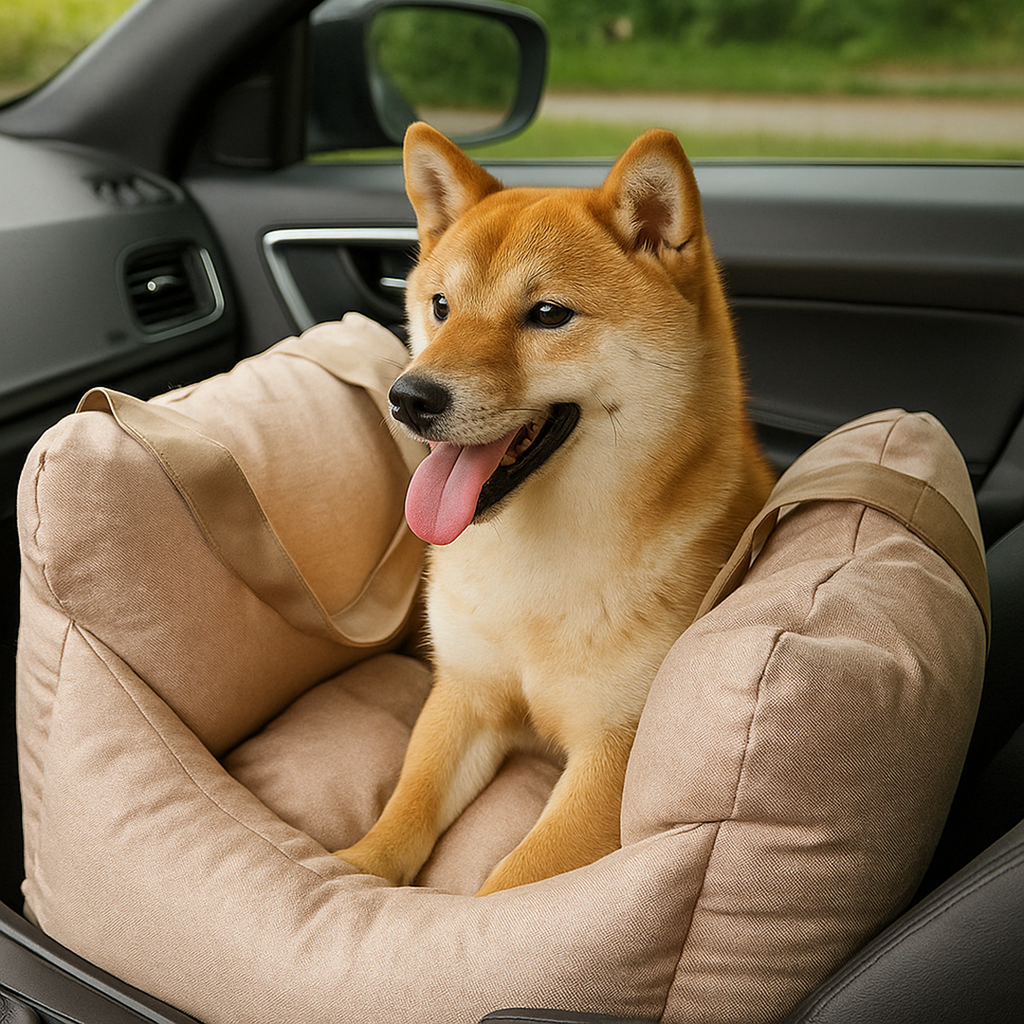 Soft Dog Car Bed – Secure Travel Seat for Pets