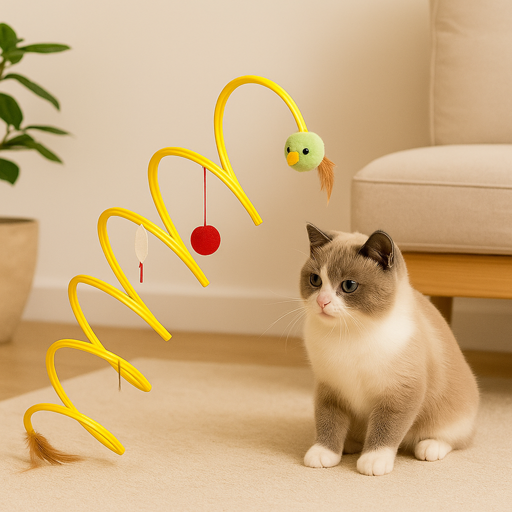 Spiral Cat Tunnel Toy – Interactive Play Tunnel for Cats