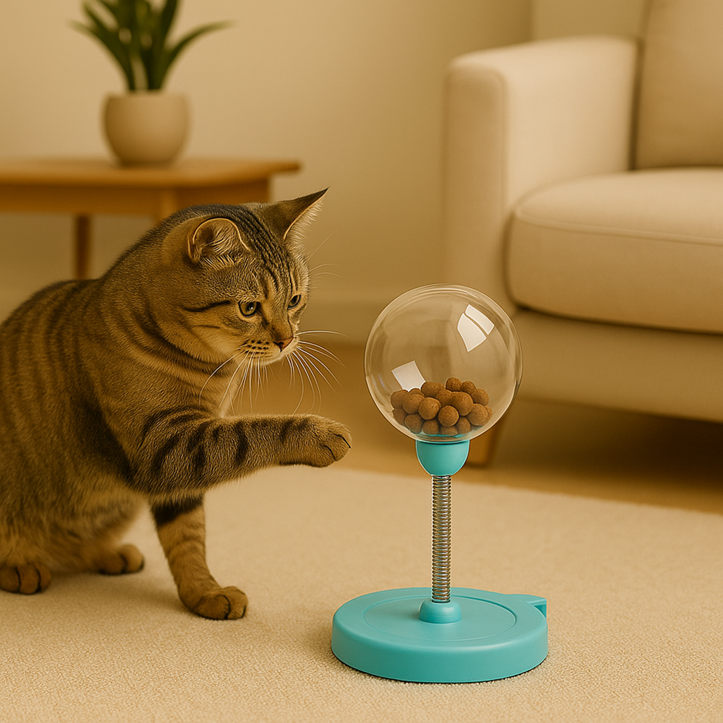 Interactive Cat Toy – Play & Treat Dispenser for Fun & Enrichment