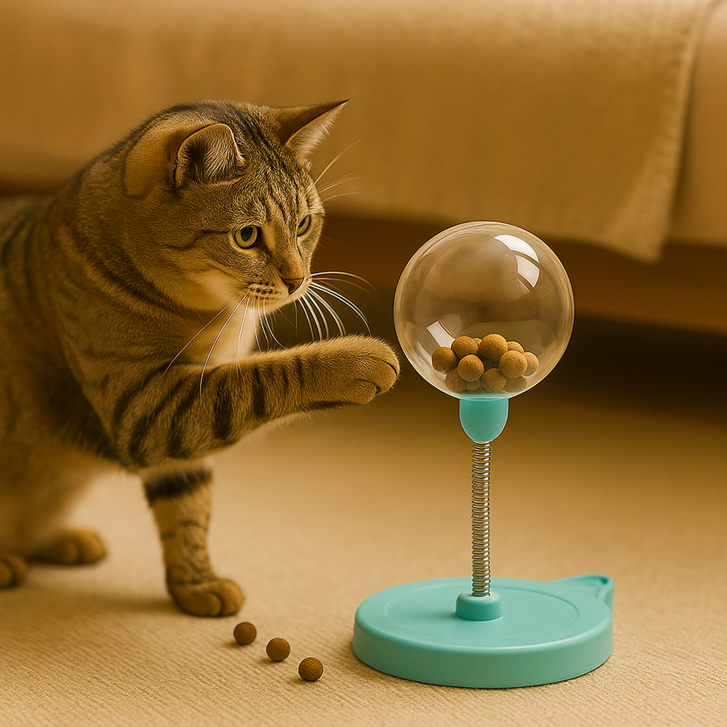 Interactive Cat Toy – Play & Treat Dispenser for Fun & Enrichment
