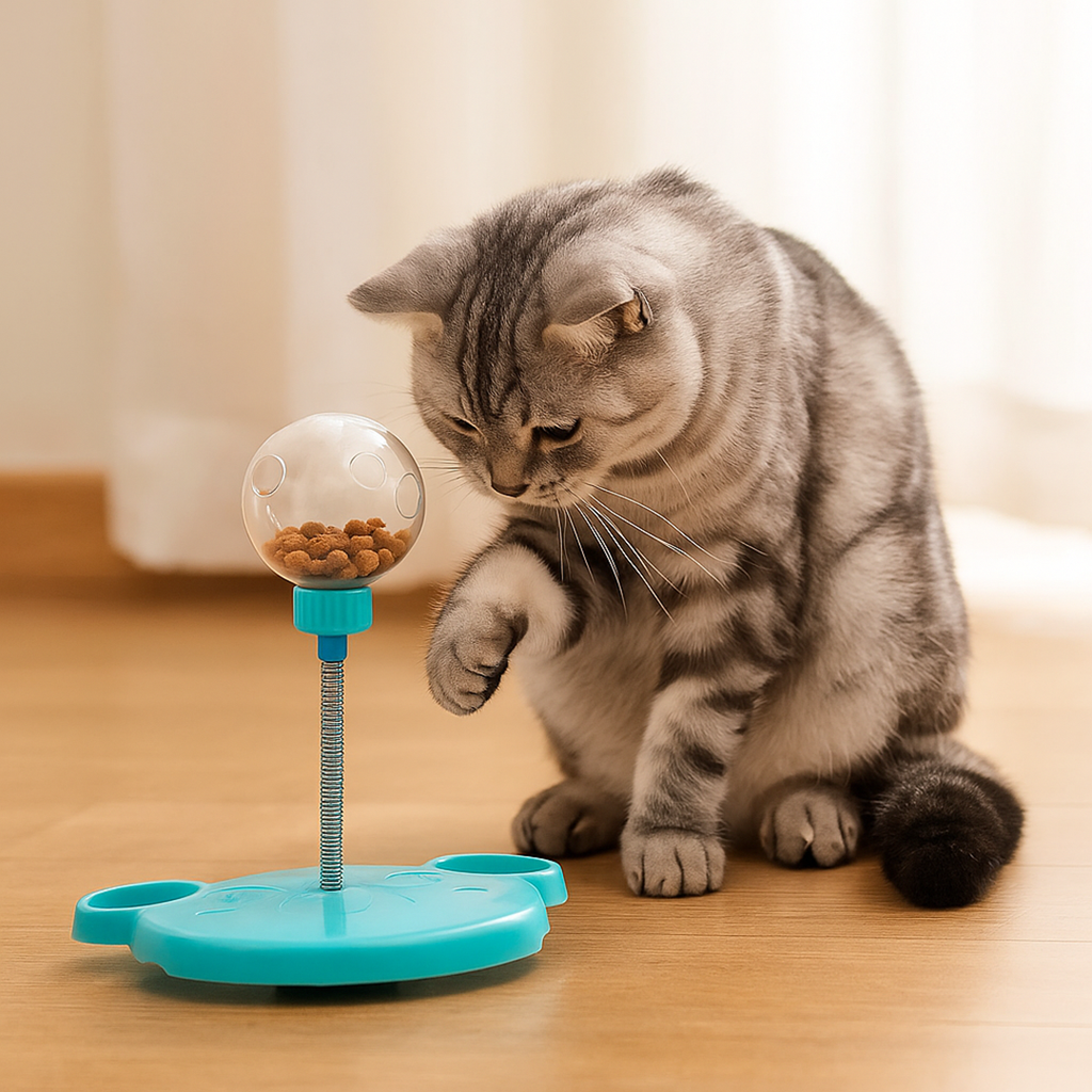 Interactive Cat Toy – Play & Treat Dispenser for Fun & Enrichment