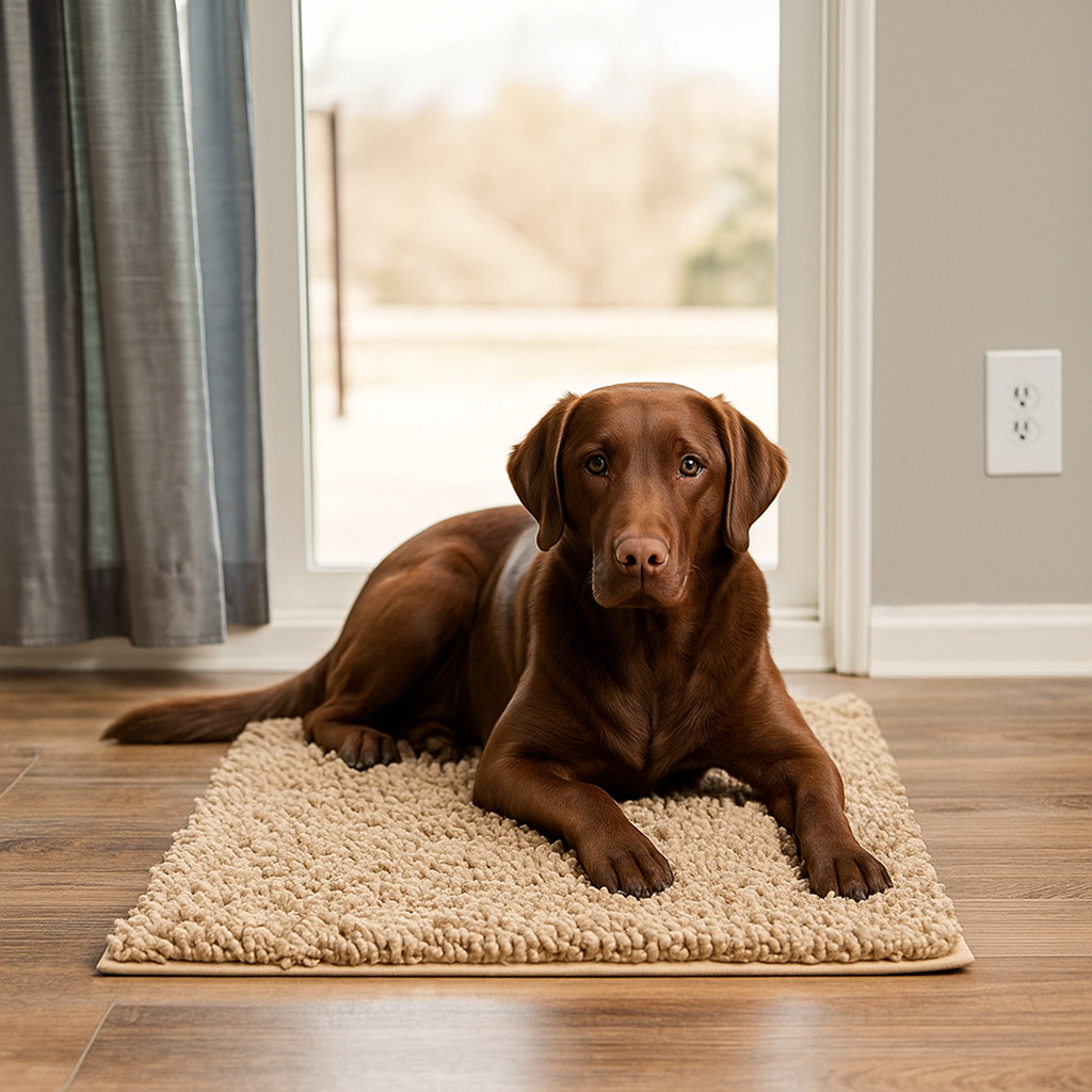 Dog Paw Cleaning Mat – Non-Slip Absorbent Pet Mat