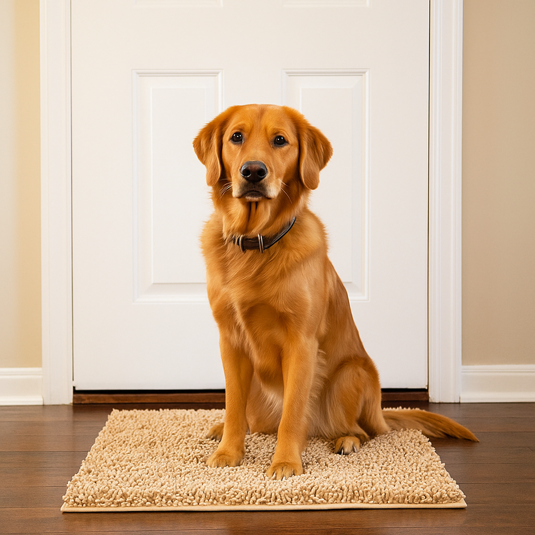 Dog Paw Cleaning Mat – Non-Slip Absorbent Pet Mat