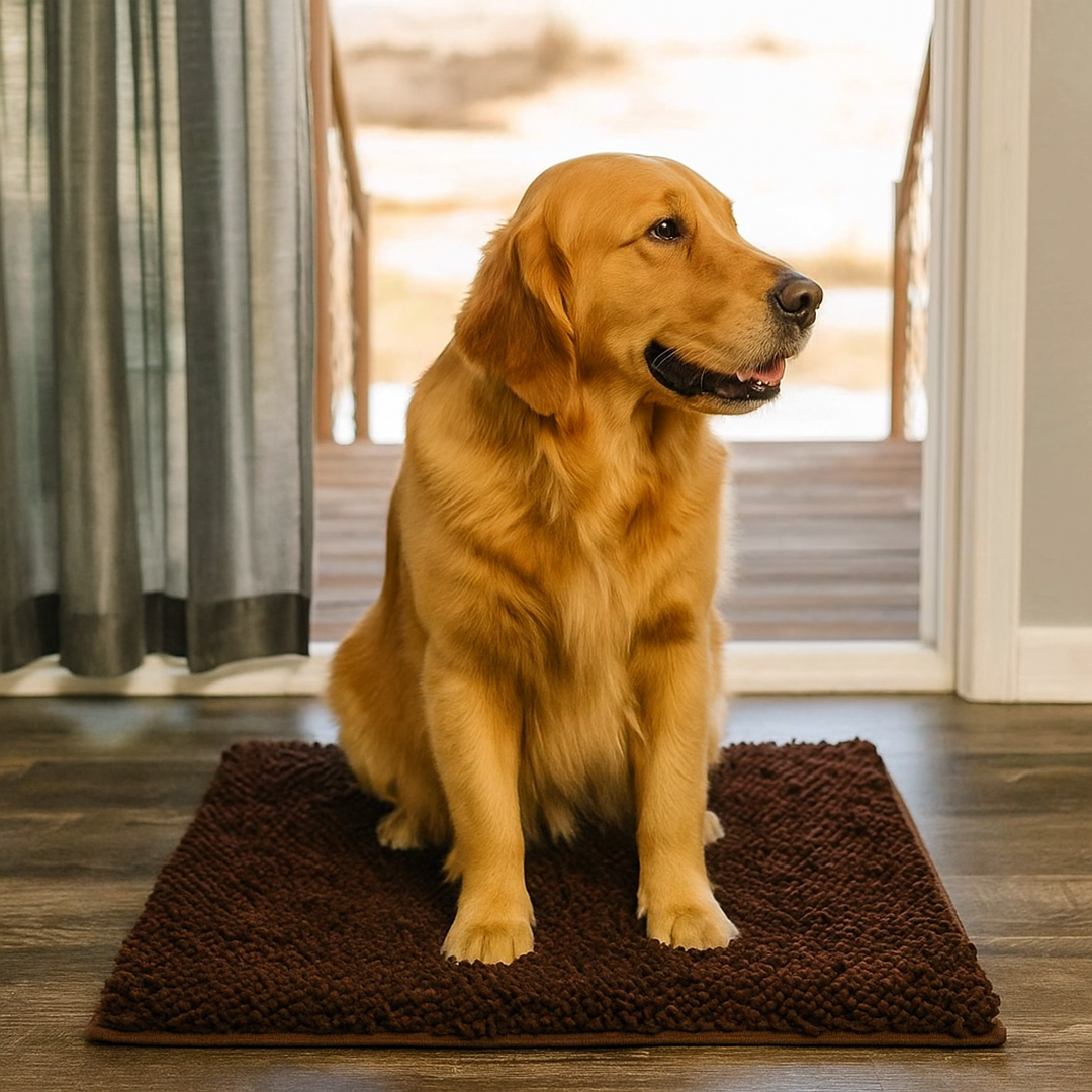 Dog Paw Cleaning Mat – Non-Slip Absorbent Pet Mat