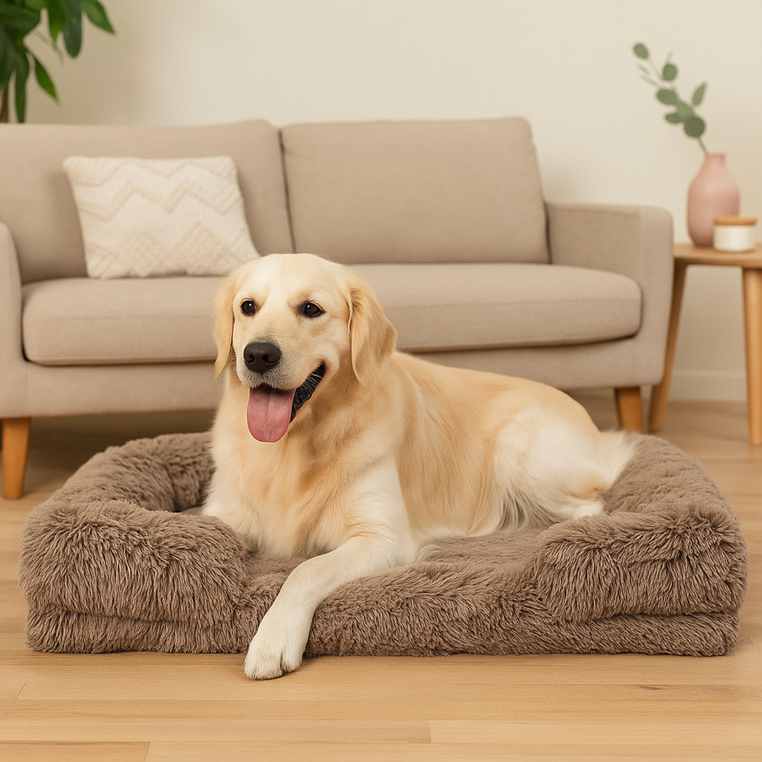 Soft Plush Dog Bed – Comfortable & Supportive Pet Cushion