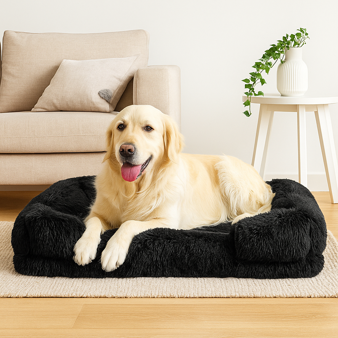 Soft Plush Dog Bed – Comfortable & Supportive Pet Cushion
