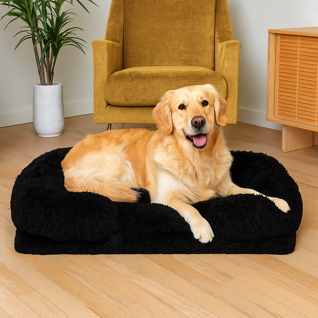 Soft Plush Dog Bed – Comfortable & Supportive Pet Cushion